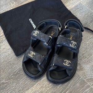 Chanel Dad Sandals (size 37c)